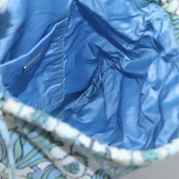 PRADA purse Pouch cotton Blue Auth BD1714 - Picture 12 of 16